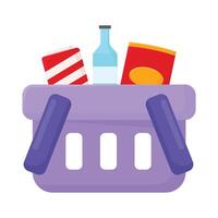 Illustration of shopping basket vector