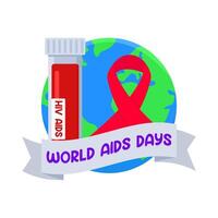 Illustration of world aids day vector