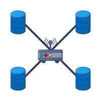 Illustration of wifi network vector