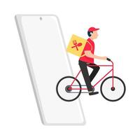 Illustration of delivery man vector