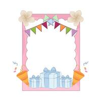 Illustration of birthday frame vector