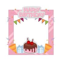 Illustration birthday frame vector