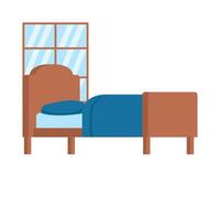 Illustration of bed vector