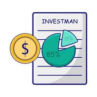 Illustration of investment analysis vector