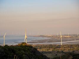 Wind Turbines Farm in Taiwan. photo