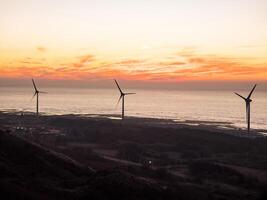 Offshore Wind Turbines Farm in Taiwan. photo