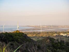 Wind Turbines Farm in Taiwan. photo