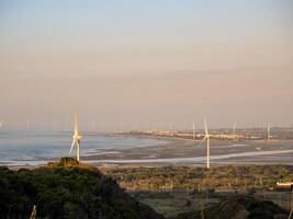 Wind Turbines Farm in Taiwan. photo