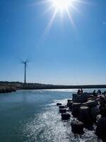 viento turbinas granja en taiwán foto