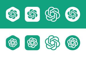 Artificial intelligence Chat BOT symbol set vector