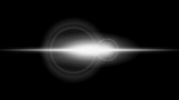 brilhando lente flare efeito com Preto fundo sobreposição video