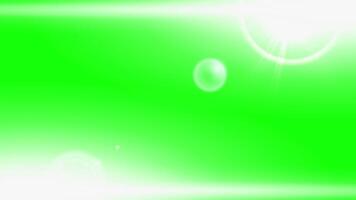 lysande lins blossa effekt med grön krom nyckel bakgrund täcka över video