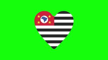 Effect pulse heart flag state of Brazil video