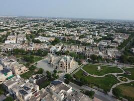 Street of residential houses photo