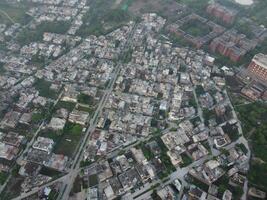 Street of residential houses photo