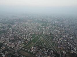 Street of residential houses photo