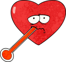 cartoon love sick heart png