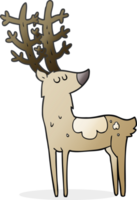 hand drawn cartoon stag png