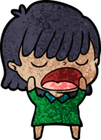 cartoon woman talking loudly png