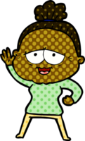 cartoon happy old lady png