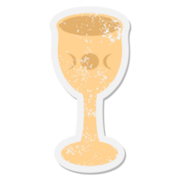 ritueller Cup-Grunge-Aufkleber png