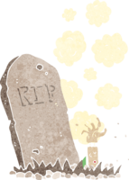 cartoon zombie rising from grave png