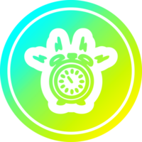 alarm clock circular icon with cool gradient finish png