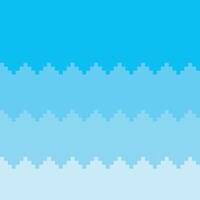 Pixel art game scene with ground, grass, trees, sky, clouds, character, coins, treasure chests and 8-bit heart vector