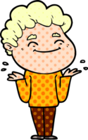 hombre amable de dibujos animados png