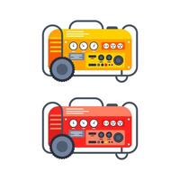 Portable electric power generator. Vector illustration