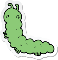 sticker of a cartoon caterpillar png