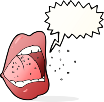 cartoon sneezing mouth with speech bubble png