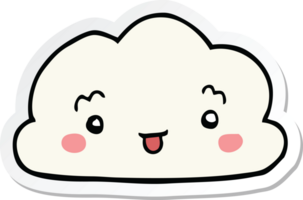 sticker of a cartoon cloud png