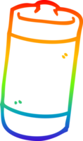 arco Iris gradiente linha desenhando do uma desenho animado bateria png