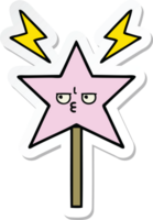 sticker of a cute cartoon magic wand png