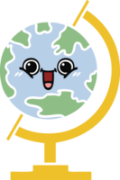plano cor retro desenho animado do uma globo do a mundo png