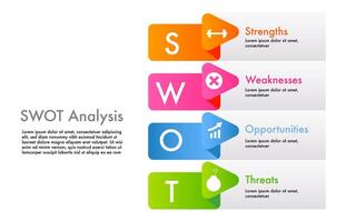 Infographic template for swot analysis vector