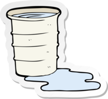 sticker of a cartoon office water cup png