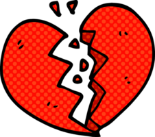 cartoon doodle broken heart png