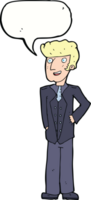 cartoon upperclass man with speech bubble png