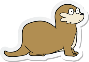 sticker of a cartoon otter png