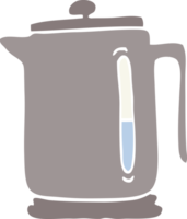 flat color illustration cartoon kettle png