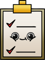 gradient shaded cartoon of a check list png