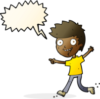 cartoon crazy excited boy with speech bubble png