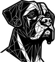 Boxer, minimalista y sencillo silueta - vector ilustración