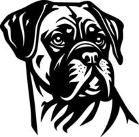 Boxer, minimalista y sencillo silueta - vector ilustración