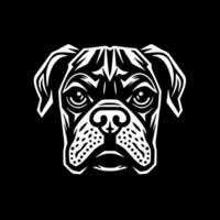 Boxer perro, minimalista y sencillo silueta - vector ilustración