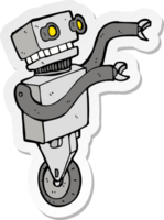 sticker of a cartoon funny robot png