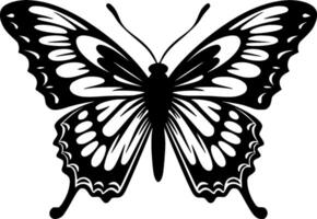 mariposa, negro y blanco vector ilustración