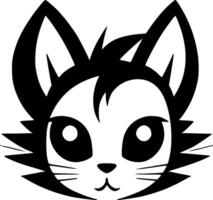 gato, negro y blanco vector ilustración